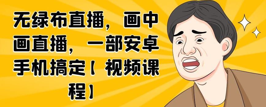 无绿布直播，画中画直播，一部安卓手机搞定【视频课程】六月网创-网创项目资源站-副业项目-创业项目-搞钱项目六月网创