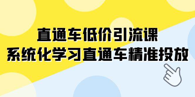 直通车-低价引流课,系统化学习直通车精准投放(14节课)六月网创-网创项目资源站-副业项目-创业项目-搞钱项目六月网创