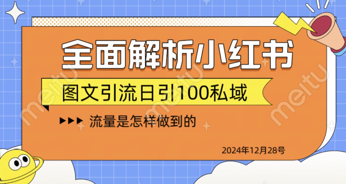 全面解析小红书图书引流日引100私域六月网创-网创项目资源站-副业项目-创业项目-搞钱项目六月网创