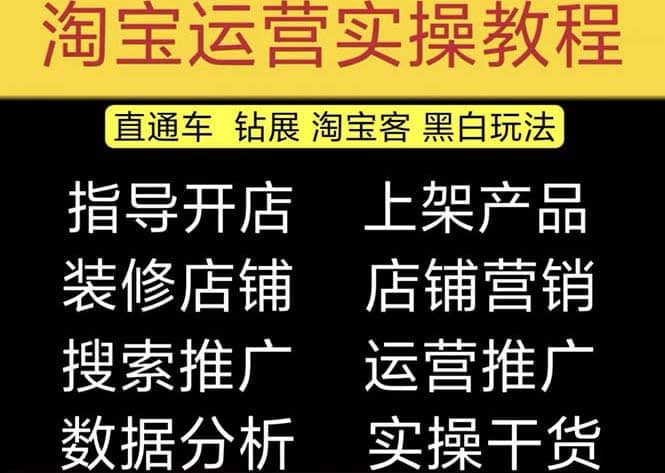 2023淘宝开店教程0基础到高级全套视频网店电商运营培训教学课程（2月更新）六月网创-网创项目资源站-副业项目-创业项目-搞钱项目六月网创