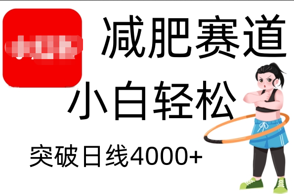 小红书减肥赛道,小白轻松日利润4000+六月网创-网创项目资源站-副业项目-创业项目-搞钱项目六月网创
