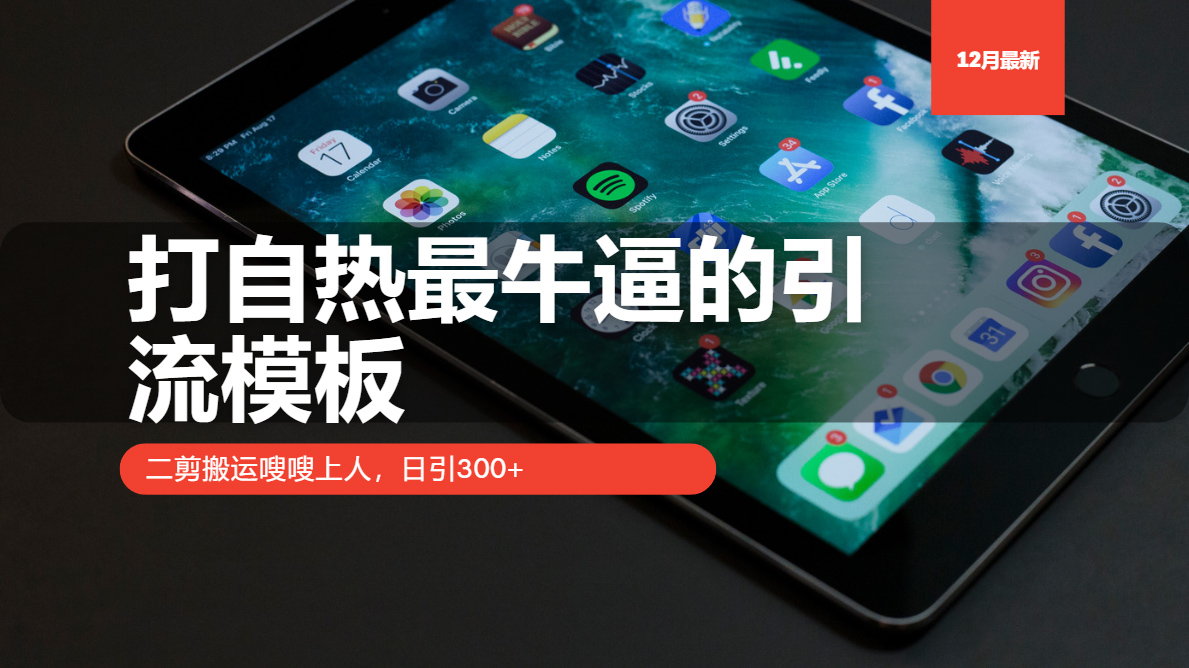 打自热最牛逼的引流模板,日引300+,二剪搬运嗖嗖上人六月网创-网创项目资源站-副业项目-创业项目-搞钱项目六月网创
