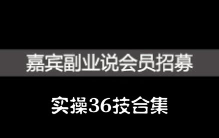 嘉宾副业说实操36技合集,价值1380元六月网创-网创项目资源站-副业项目-创业项目-搞钱项目六月网创