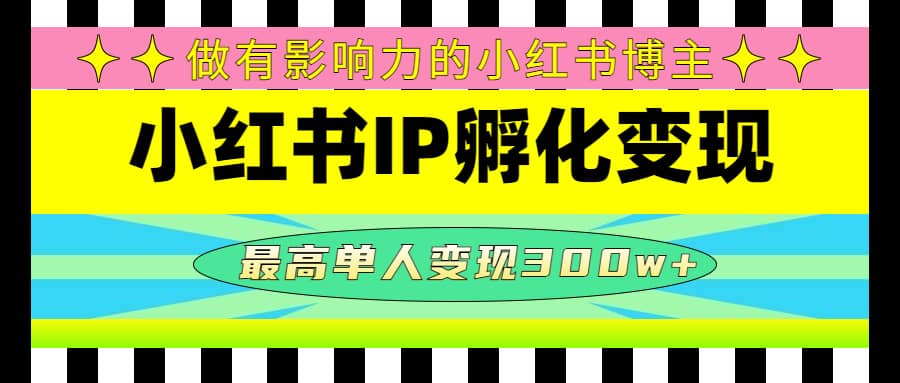 某收费培训-小红书IP孵化变现:做有影响力的小红书博主六月网创-网创项目资源站-副业项目-创业项目-搞钱项目六月网创