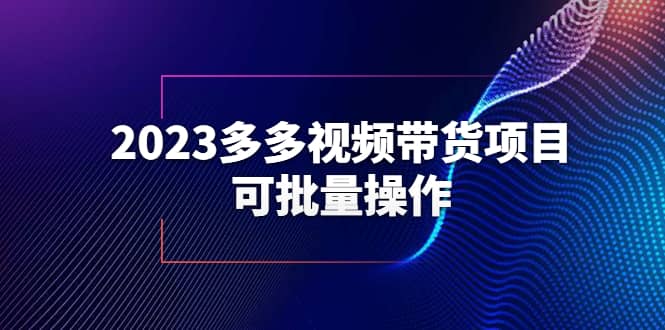 2023多多视频带货项目,可批量操作【保姆级教学】六月网创-网创项目资源站-副业项目-创业项目-搞钱项目六月网创