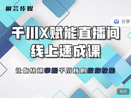 枫芸传媒-线上千川提升课,提升千川认知,提升千川投放效果六月网创-网创项目资源站-副业项目-创业项目-搞钱项目六月网创