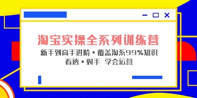 淘宝实操全系列训练营 新手到高手进阶·覆盖·99%知识 看透·对手 学会运营六月网创-网创项目资源站-副业项目-创业项目-搞钱项目六月网创