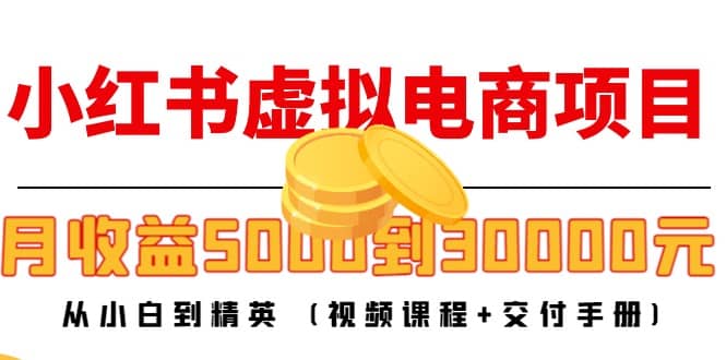 小红书虚拟电商项目：从小白到精英 (视频课程+交付手册)六月网创-网创项目资源站-副业项目-创业项目-搞钱项目六月网创