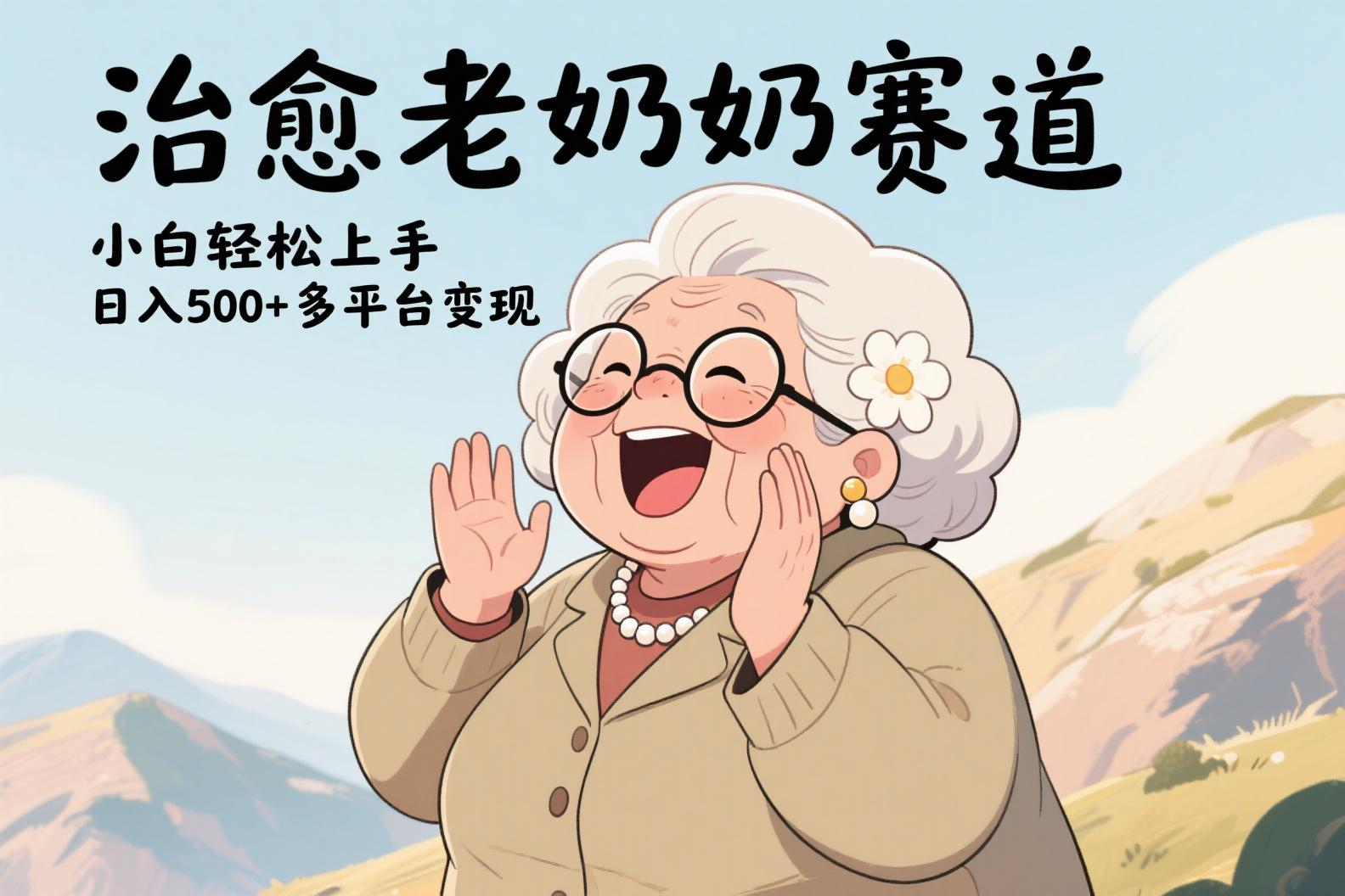 视频号治愈老奶奶赛道,小白轻松上手,日入500+多平台变现六月网创-网创项目资源站-副业项目-创业项目-搞钱项目六月网创