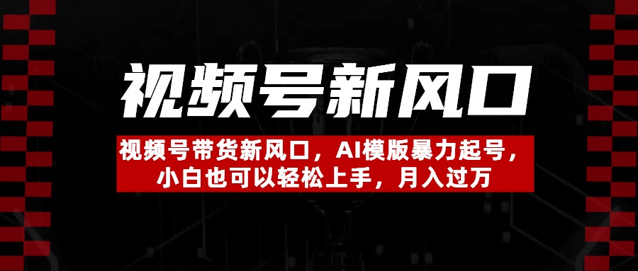 视频号带货新风口,AI模版暴力起号,小白也可以轻松上手,月入过万六月网创-网创项目资源站-副业项目-创业项目-搞钱项目六月网创