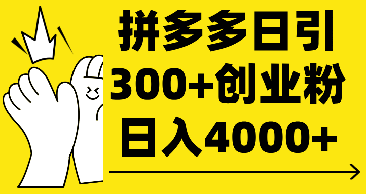 拼多多日引300+创业粉 日入4000+六月网创-网创项目资源站-副业项目-创业项目-搞钱项目六月网创
