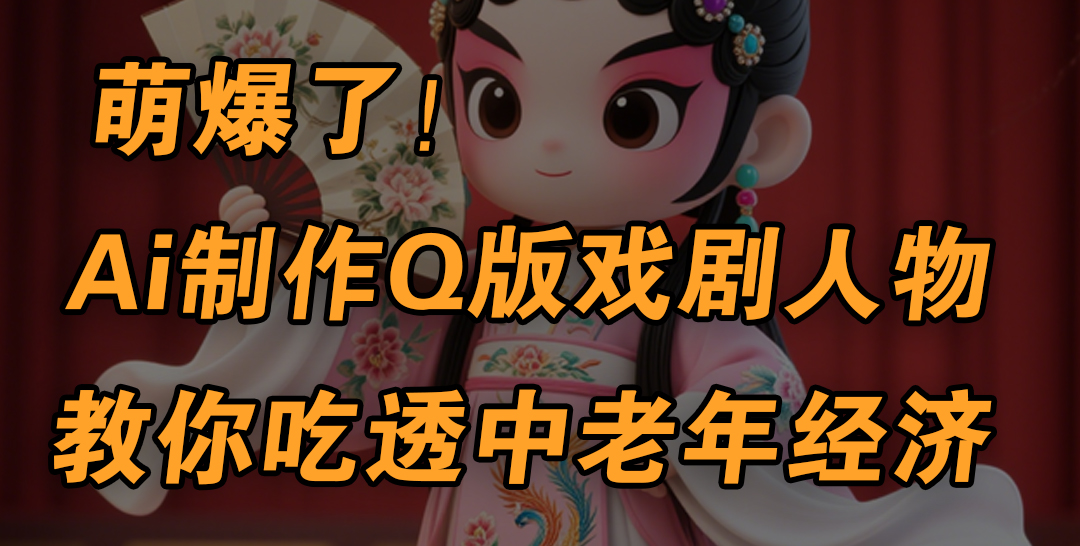 用Ai制作Q版戏剧人物,手把手教你吃透中老年经济,5分钟一个成品,多渠道变现六月网创-网创项目资源站-副业项目-创业项目-搞钱项目六月网创
