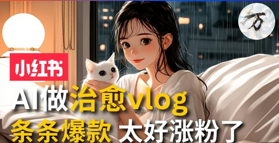 AI治愈系vlog动画视频,小红书7天 涨粉破千,商单报价1500+,0成本制作,日入2000+,有手就会 六月网创-网创项目资源站-副业项目-创业项目-搞钱项目六月网创