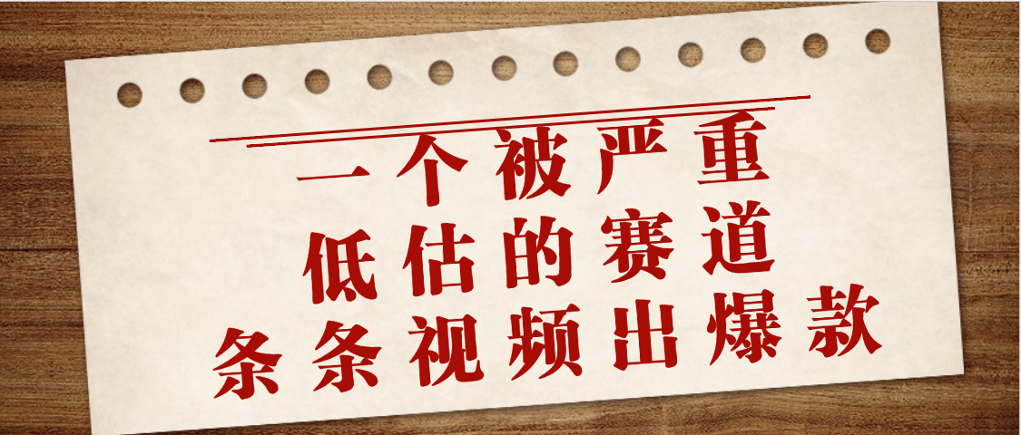 一个被严重低估的赛道,条条视频出爆款,一个月变现3万+六月网创-网创项目资源站-副业项目-创业项目-搞钱项目六月网创