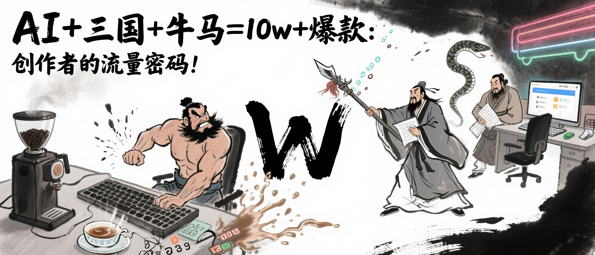 AI+三国+牛马=10w+爆款:创作者的流量密码!六月网创-网创项目资源站-副业项目-创业项目-搞钱项目六月网创