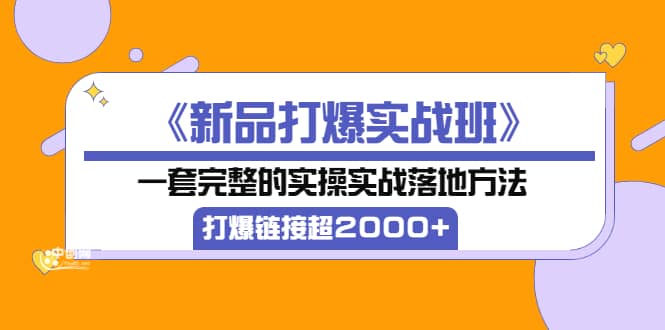 《新品打爆实战班》一套完整的实操实战落地方法,打爆链接超2000+(38节课)六月网创-网创项目资源站-副业项目-创业项目-搞钱项目六月网创