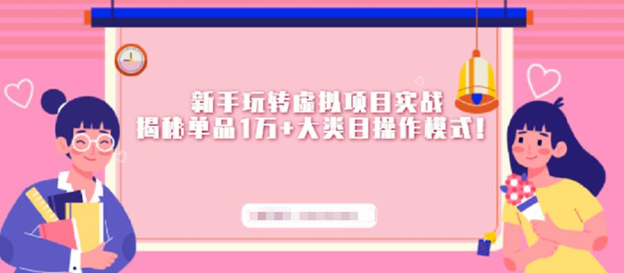 新手玩转虚拟项目实战，揭秘单品1万+大类目操作模式【视频课程】六月网创-网创项目资源站-副业项目-创业项目-搞钱项目六月网创