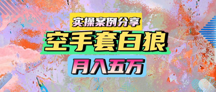空手套白狼,月入五万,实操案例分享六月网创-网创项目资源站-副业项目-创业项目-搞钱项目六月网创