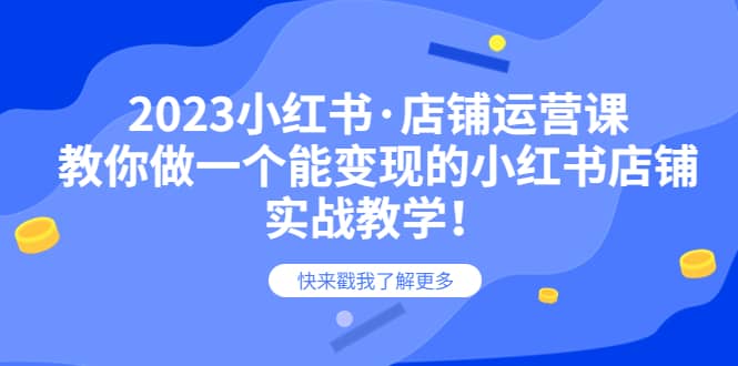 2023小红书·店铺运营课，教你做一个能变现的小红书店铺，20节-实战教学六月网创-网创项目资源站-副业项目-创业项目-搞钱项目六月网创