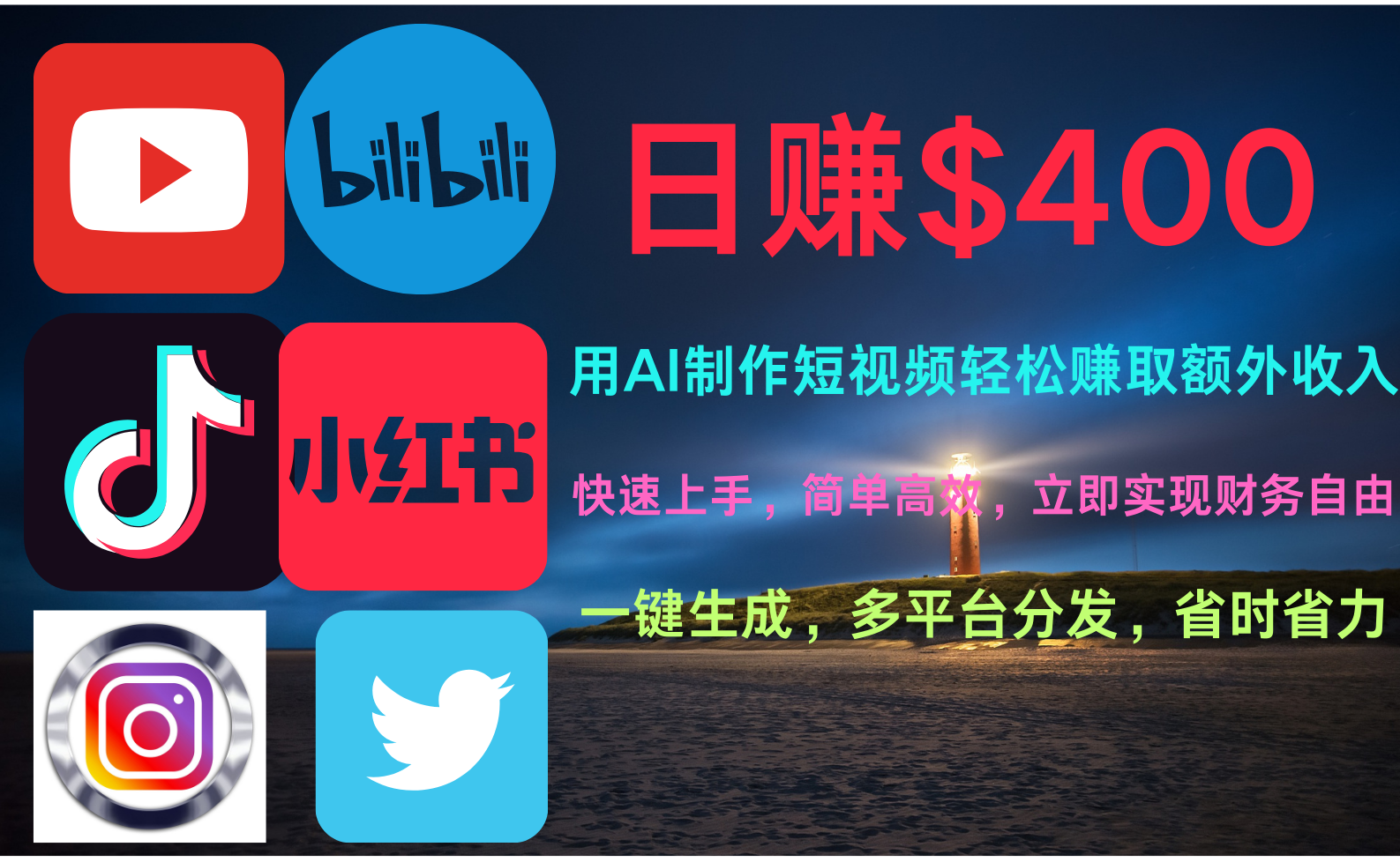玩转全网视频平台,创造视频就能轻松赚取每天400美金六月网创-网创项目资源站-副业项目-创业项目-搞钱项目六月网创