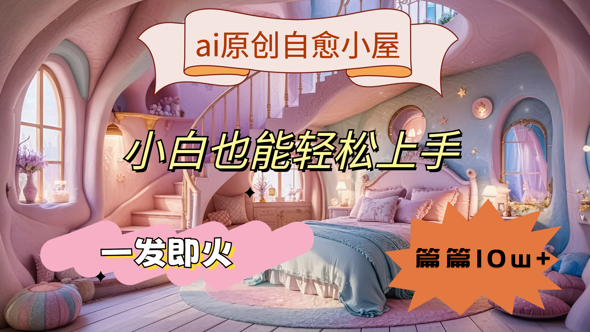 ai原创治愈小屋，小白也能轻松上手，一发即火，篇篇10w+六月网创-网创项目资源站-副业项目-创业项目-搞钱项目六月网创