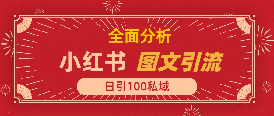 小红书图文引流,全面解析日引100私域流量是怎样做到的六月网创-网创项目资源站-副业项目-创业项目-搞钱项目六月网创