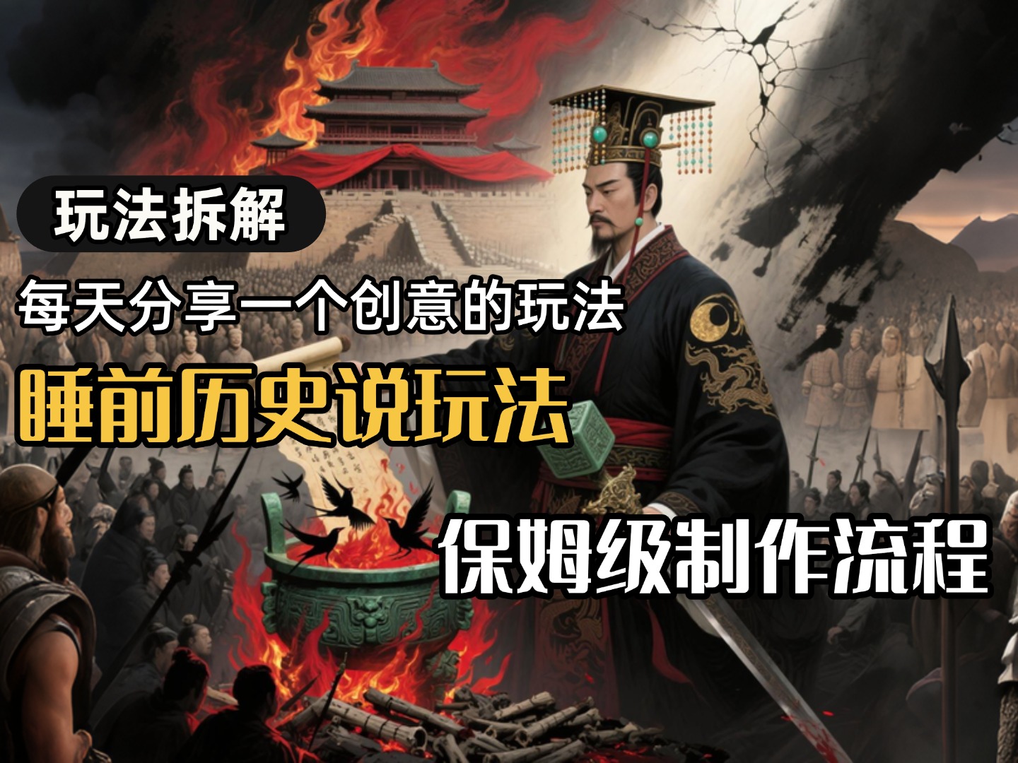 13条作品涨粉24.5万，全流程拆解睡前历史说，保姆级教程六月网创-网创项目资源站-副业项目-创业项目-搞钱项目六月网创