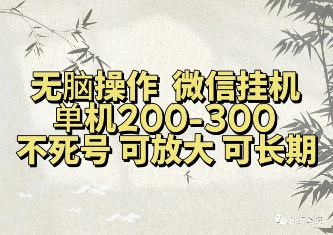 无脑操作微信视频号挂机单机200-300一天，不死号，可放大，工作室实测六月网创-网创项目资源站-副业项目-创业项目-搞钱项目六月网创
