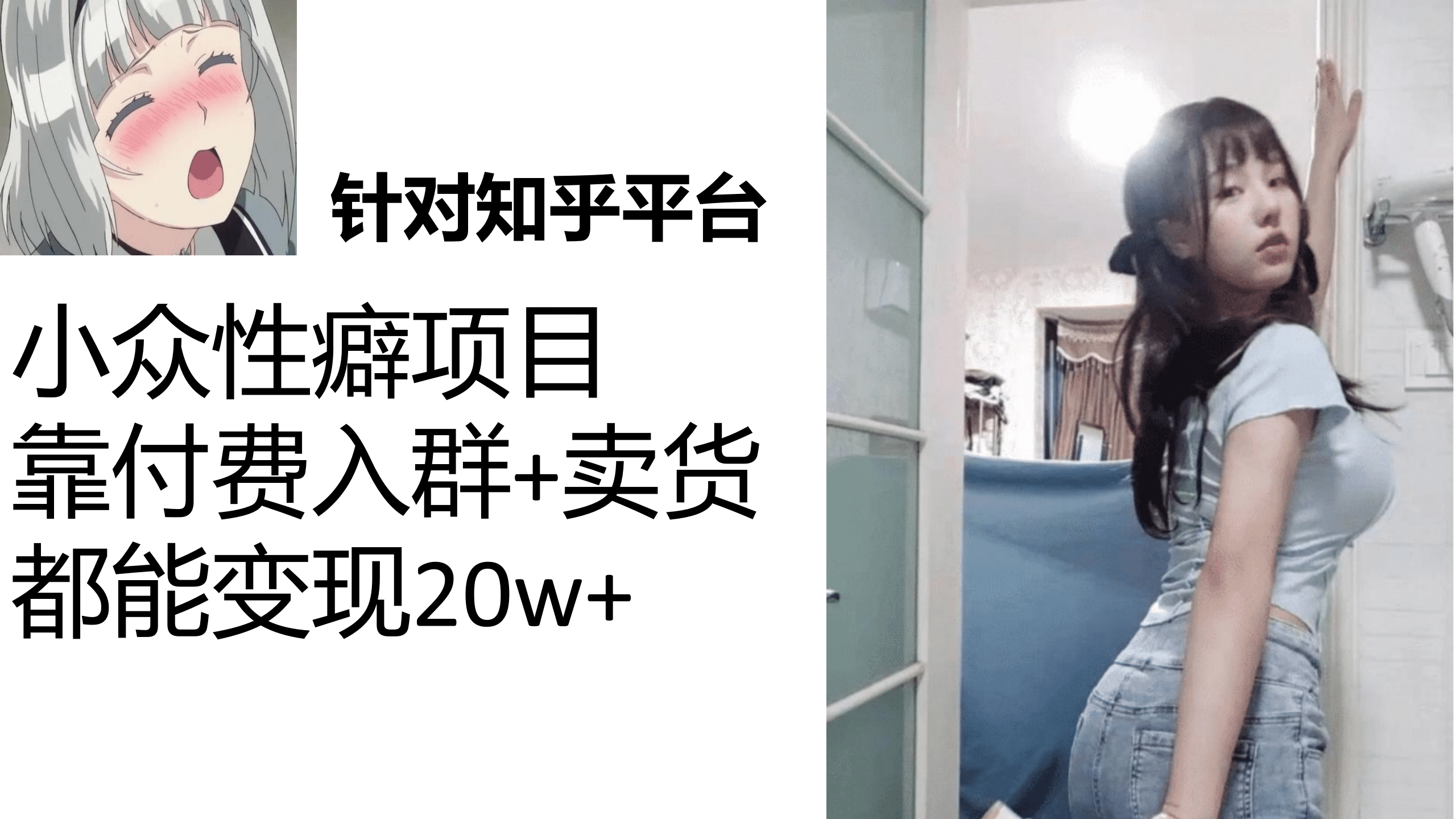 知乎小众性癖项目，Lsp的钱才是最好赚的，付费建群+卖货变现20w六月网创-网创项目资源站-副业项目-创业项目-搞钱项目六月网创