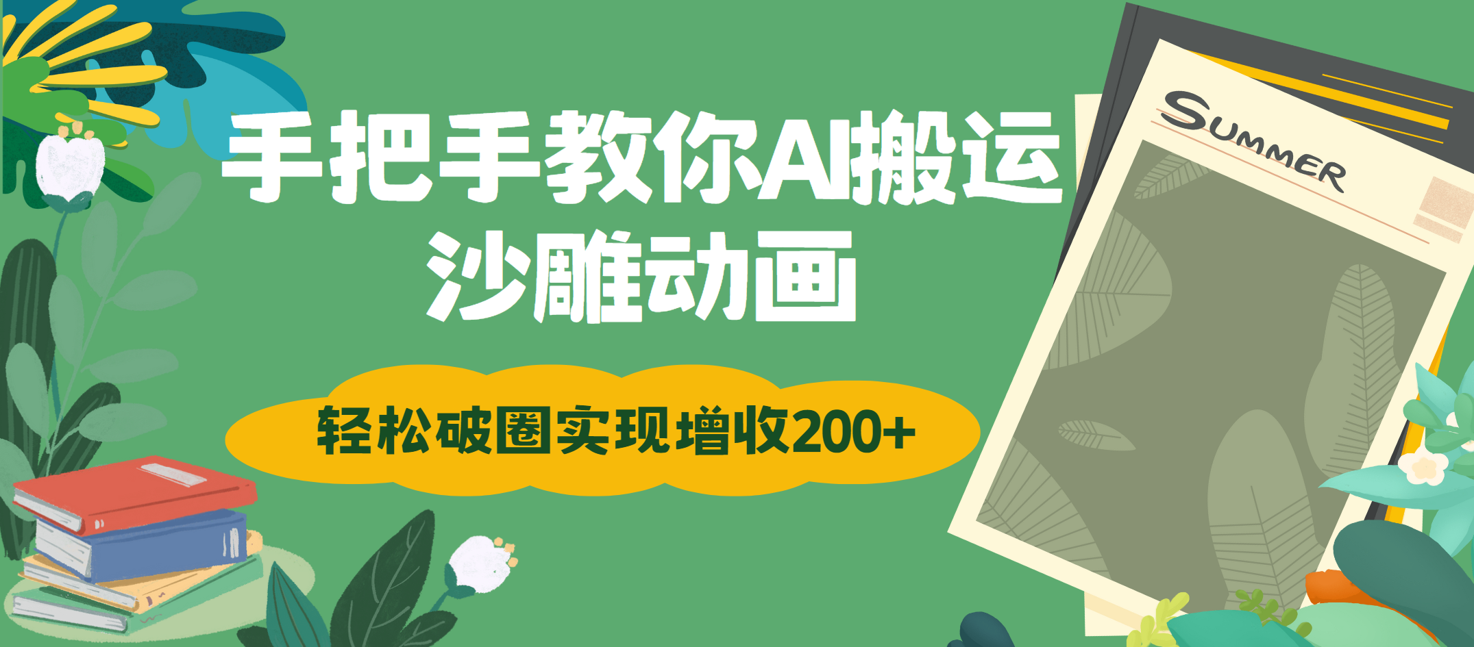手把手教你用AI搬运沙雕动画轻松破圈实现增收200+六月网创-网创项目资源站-副业项目-创业项目-搞钱项目六月网创