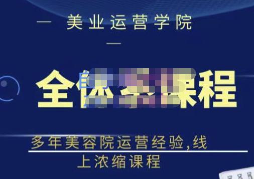 网红美容院全套营销落地课程,多年美容院运营经验,线上浓缩课程六月网创-网创项目资源站-副业项目-创业项目-搞钱项目六月网创