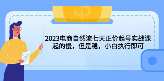 2023电商自然流七天正价起号实战课：起的慢，但是稳，小白执行即可六月网创-网创项目资源站-副业项目-创业项目-搞钱项目六月网创
