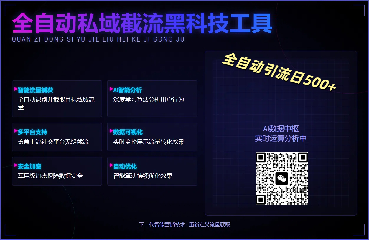 全自动私域截流黑科技工具——全自动引流日500+六月网创-网创项目资源站-副业项目-创业项目-搞钱项目六月网创