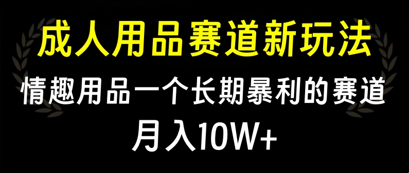 大人用品赛道新玩法，情趣用品一个长期暴利的赛道，月入10W+六月网创-网创项目资源站-副业项目-创业项目-搞钱项目六月网创
