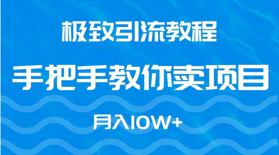 极致引流教程,手把手教你卖项目,月入10W+六月网创-网创项目资源站-副业项目-创业项目-搞钱项目六月网创