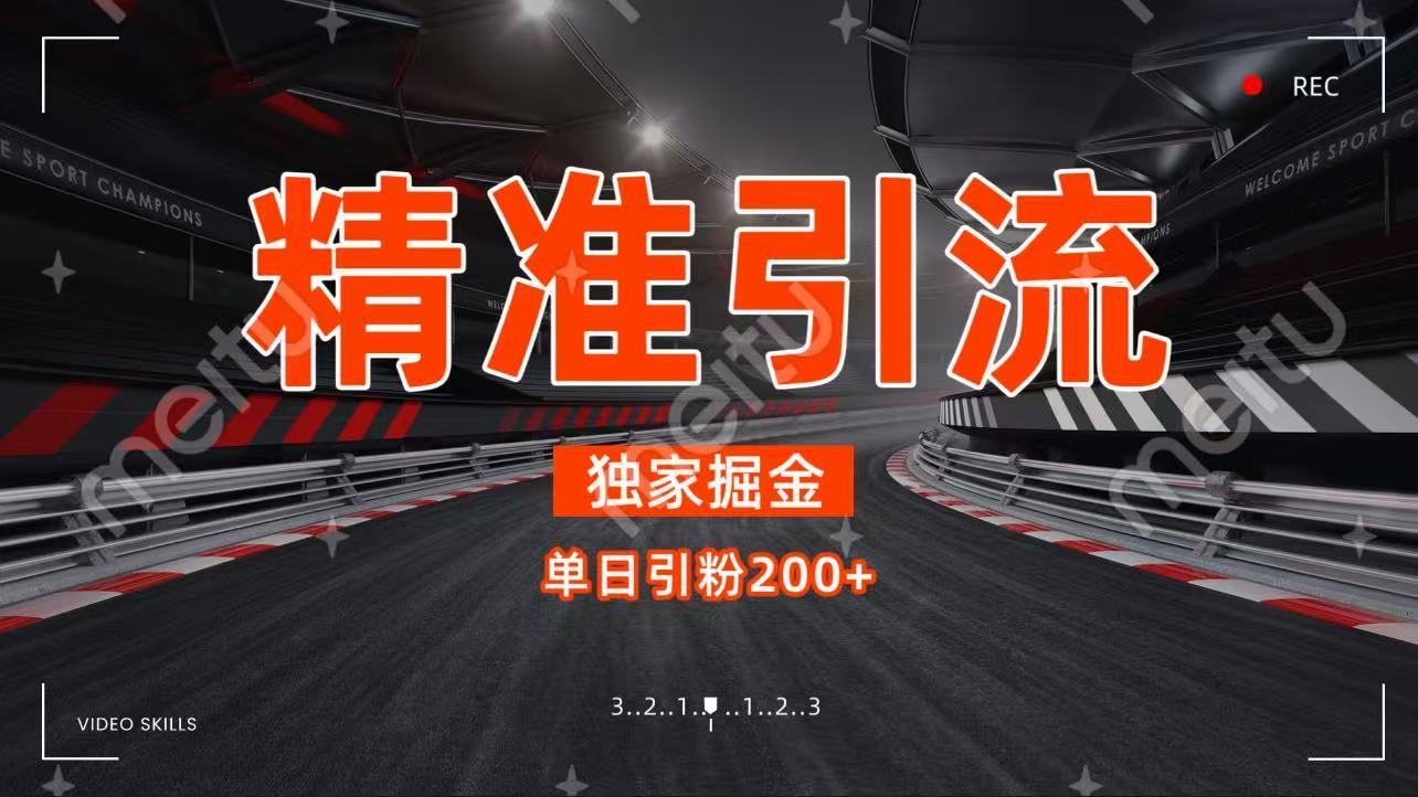 独家野路子精准引流 每日200+六月网创-网创项目资源站-副业项目-创业项目-搞钱项目六月网创