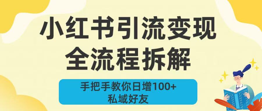 新手必看!小红书引流变现全流程拆解,手把手教你日增100+私域好友六月网创-网创项目资源站-副业项目-创业项目-搞钱项目六月网创