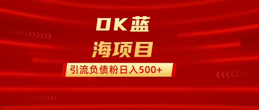 DK蓝海项目  通过，抖音，快手，小红书，引流负债粉日入500+六月网创-网创项目资源站-副业项目-创业项目-搞钱项目六月网创