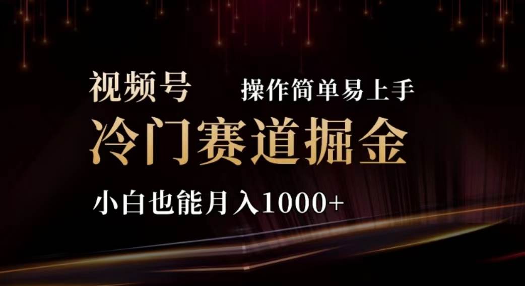 2024视频号冷门赛道掘金,操作简单轻松上手,小白也能月入1000+六月网创-网创项目资源站-副业项目-创业项目-搞钱项目六月网创