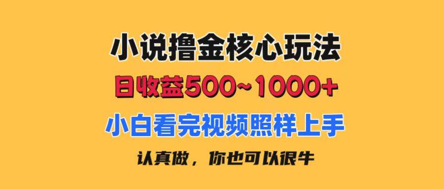 小说撸金核心玩法，日收益500-1000+，小白看完照样上手，0成本有手就行六月网创-网创项目资源站-副业项目-创业项目-搞钱项目六月网创
