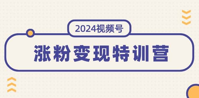 2024视频号-涨粉变现特训营:一站式打造稳定视频号涨粉变现模式(10节)六月网创-网创项目资源站-副业项目-创业项目-搞钱项目六月网创