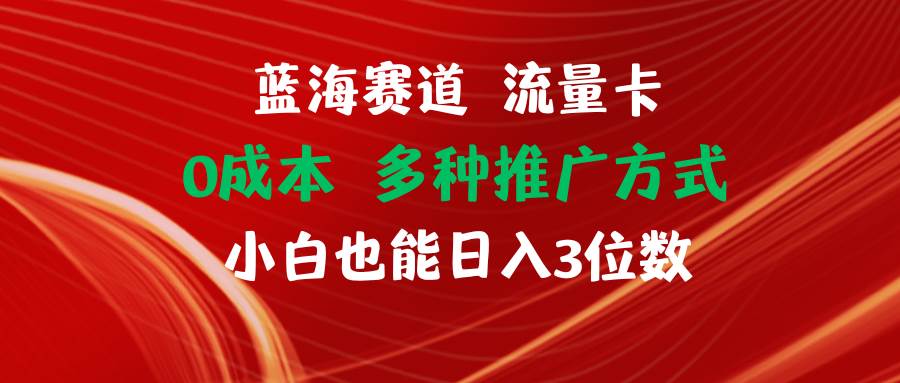 蓝海赛道 流量卡 0成本 小白也能日入三位数六月网创-网创项目资源站-副业项目-创业项目-搞钱项目六月网创