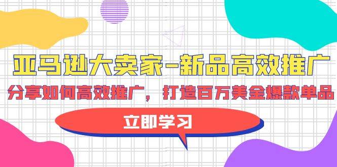 亚马逊 大卖家-新品高效推广，分享如何高效推广，打造百万美金爆款单品六月网创-网创项目资源站-副业项目-创业项目-搞钱项目六月网创