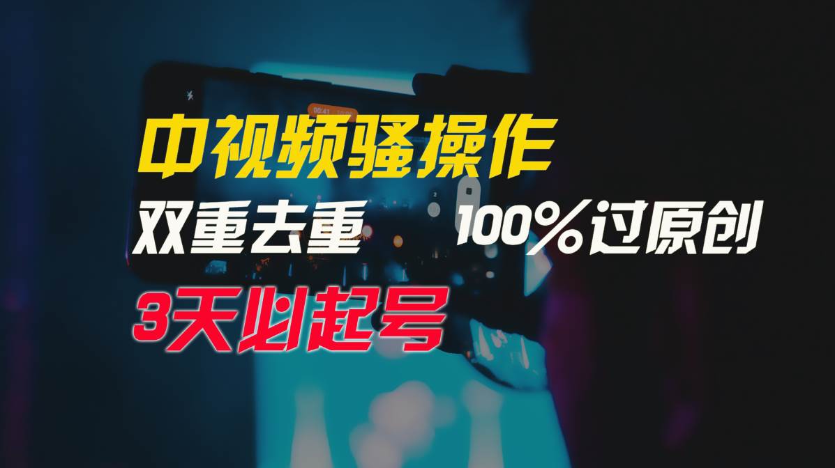 中视频骚操作,双重去重100%过原创,3天比必起号,简单无脑,月入3W+六月网创-网创项目资源站-副业项目-创业项目-搞钱项目六月网创