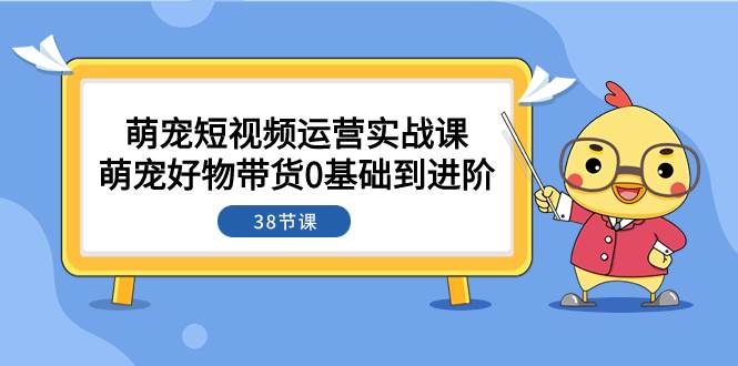 萌宠·短视频运营实战课：萌宠好物带货0基础到进阶（38节课）六月网创-网创项目资源站-副业项目-创业项目-搞钱项目六月网创