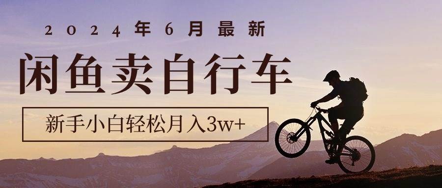 2024年6月最新闲鱼卖自行车,新手小白轻松月入3w+项目六月网创-网创项目资源站-副业项目-创业项目-搞钱项目六月网创
