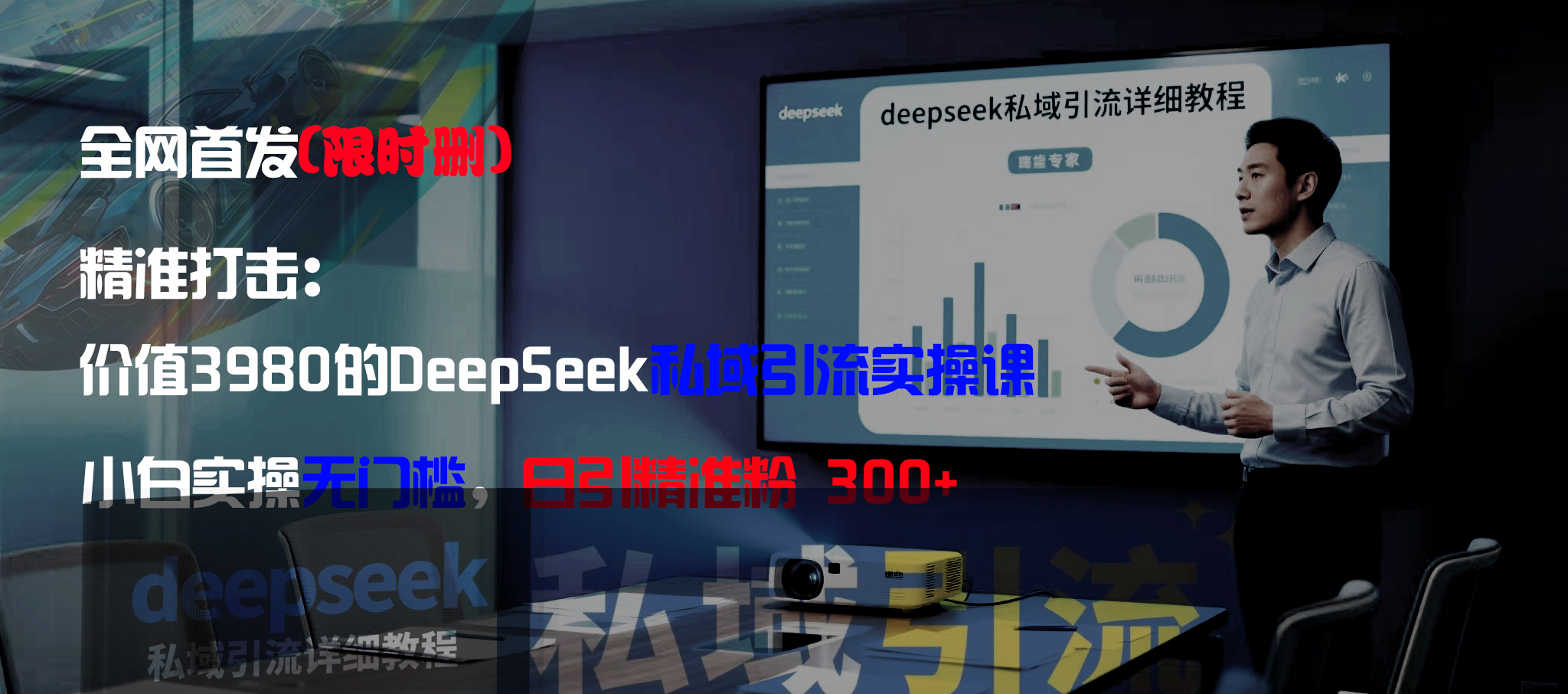全网首发（限时删）精准打击：价值3980的DeepSeek私域引流实操课，小白实操无门槛，日引精准粉300+六月网创-网创项目资源站-副业项目-创业项目-搞钱项目六月网创